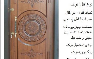 لیست قیمت و کاتالوگ انواع درب ضد سرقت تیرماه 1401