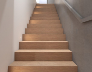 اجرای کف پله و کاور پله فلزی با انواع چوب