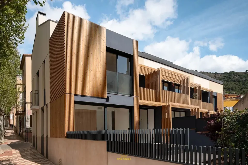 نمای ترمووود ساختمان