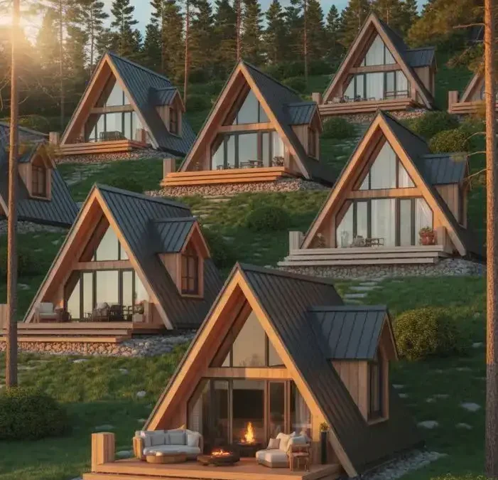 طراحی و ساخت شهرک ویلایی و کلبه چوبی