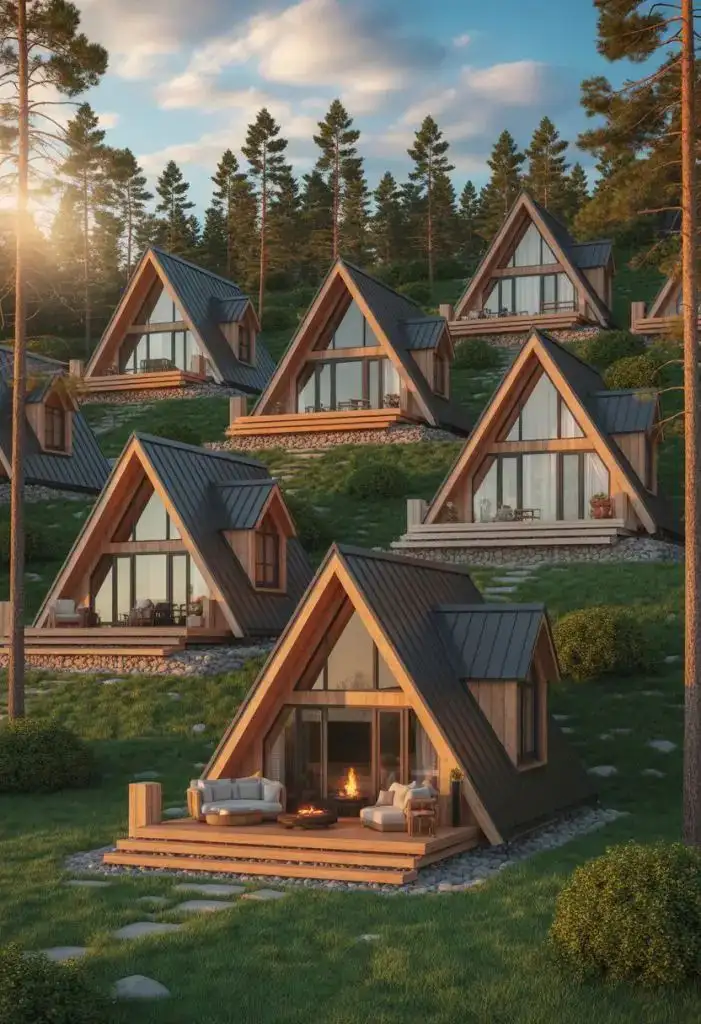 طراحی و ساخت شهرک ویلایی و کلبه چوبی