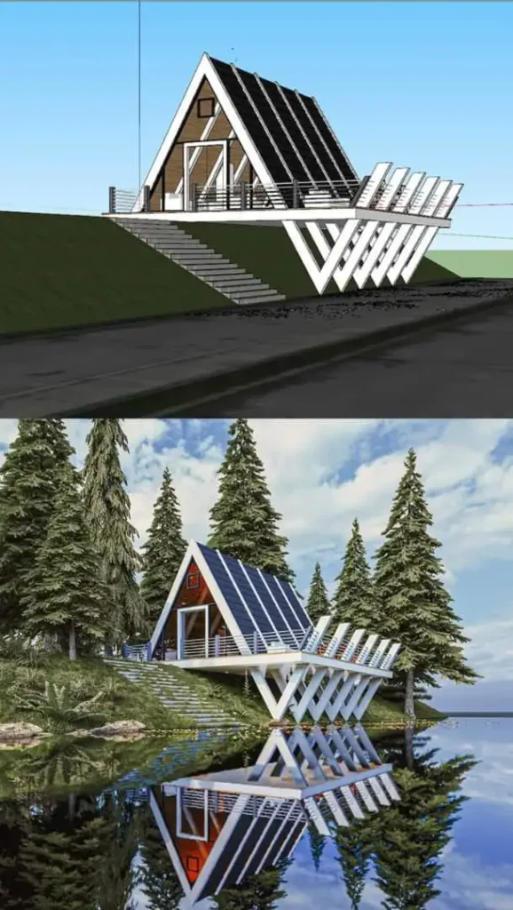 طراحی حرفهای و برآورد دقیق قیمت کلبه چوبی توسط گروه فن و هنر