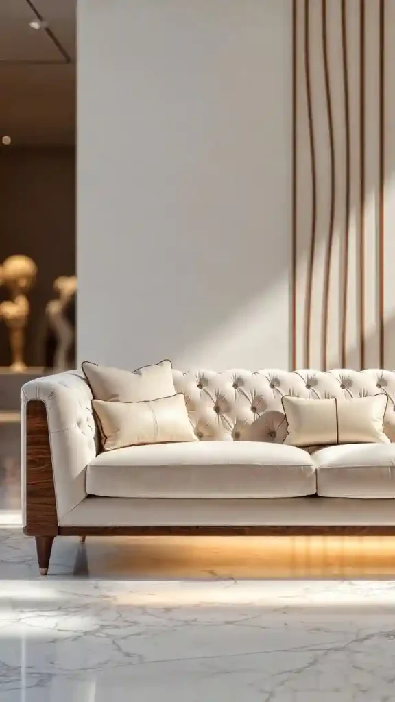 مبل راحتی شیک با طراحی مدرن و ساخت سفارشی در کارگاه صنایع چوب فن و هنر