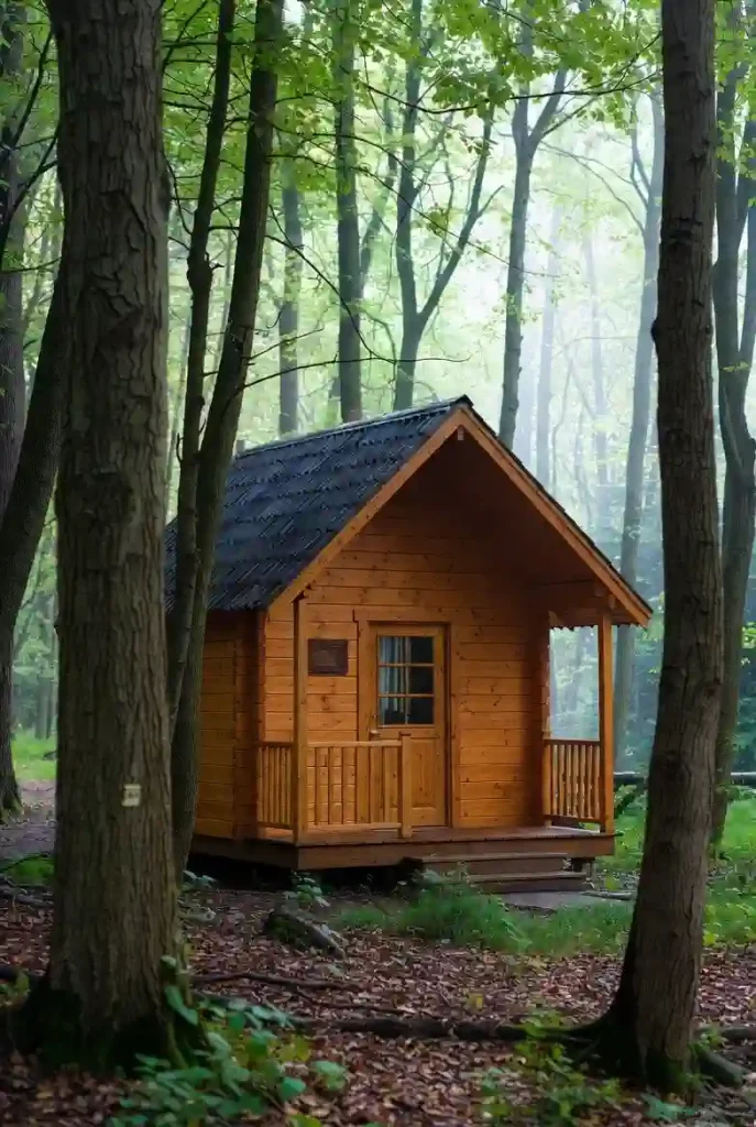 کلبه چوبی شمشک با طراحی سفارشی و ساخت استاندارد توسط سازنده کلبه چوبی