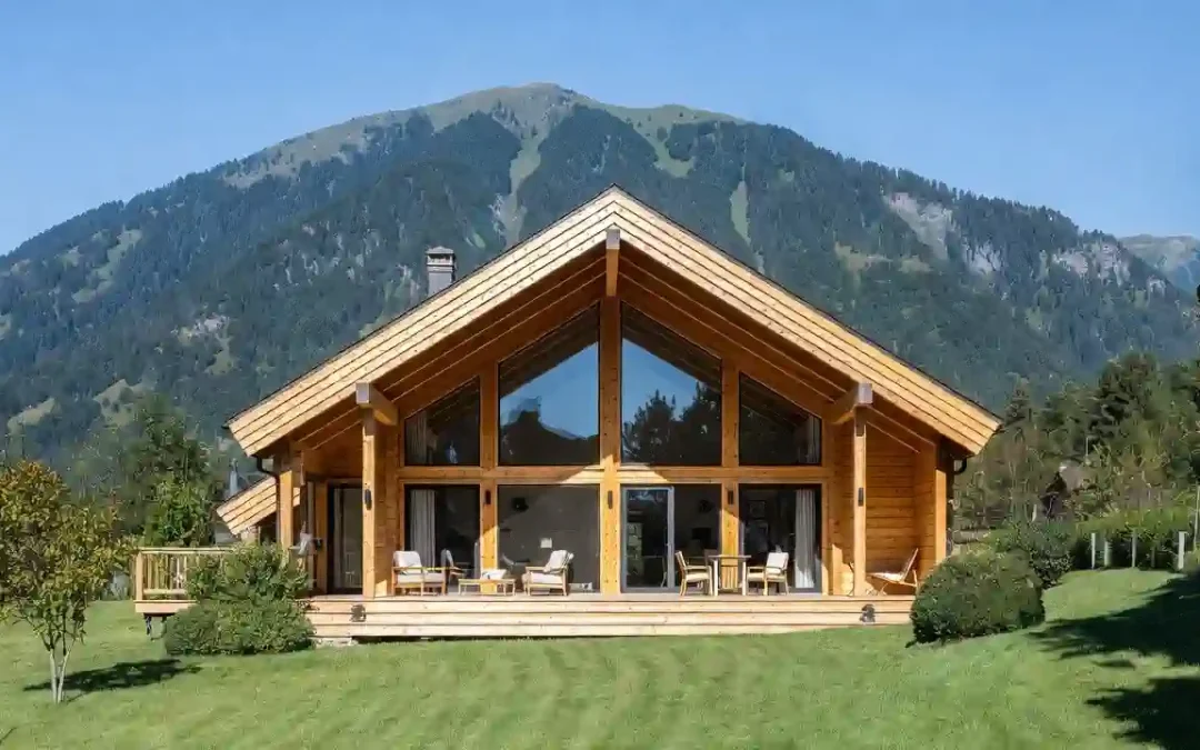 کلبه چوبی لواسانات با طراحی سفارشی، ساخت مقاوم با چوب استاندارد و جزئیات دقیق