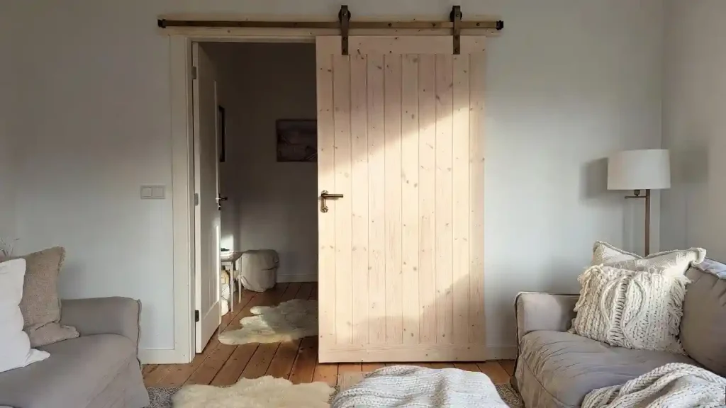 درب ریلی اتاق پذیرایی با طراحی مدرن و متریال استاندارد