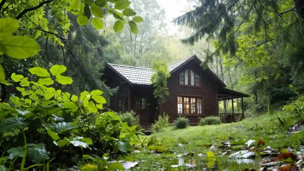 ساخت کلبه چوبی در ساری با طراحی سفارشی و اجرای دقیق جزئیات سازه چوبی