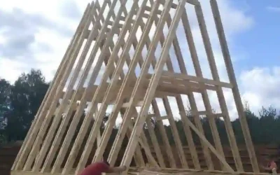 اجرای اسکلت تمام چوب A-Frame در چالوس و مازندران: سازه‌ای هماهنگ با طبیعت