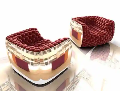 صندلی مدرن با طراحی ارگونومیک و سطح بافت‌دار