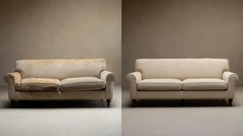 تعمیر و بازسازی مبل در کارگاه، استفاده از متریال استاندارد و ابزار حرفهای، بازگرداندن کیفیت و ظاهر مبل