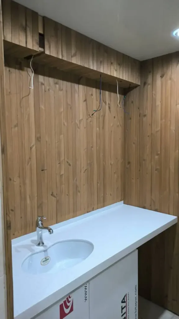 نمونه کار کابینت ،درب ریلی، درب چوبی روکش بلوط