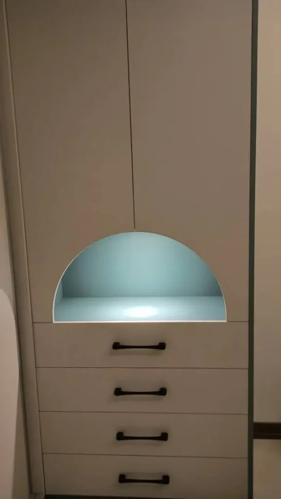 نمونه کار کابینت ،درب ریلی، درب چوبی روکش بلوط