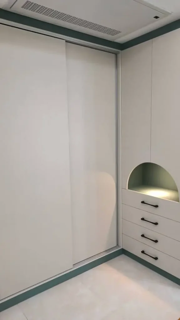 نمونه کار کابینت ،درب ریلی، درب چوبی روکش بلوط