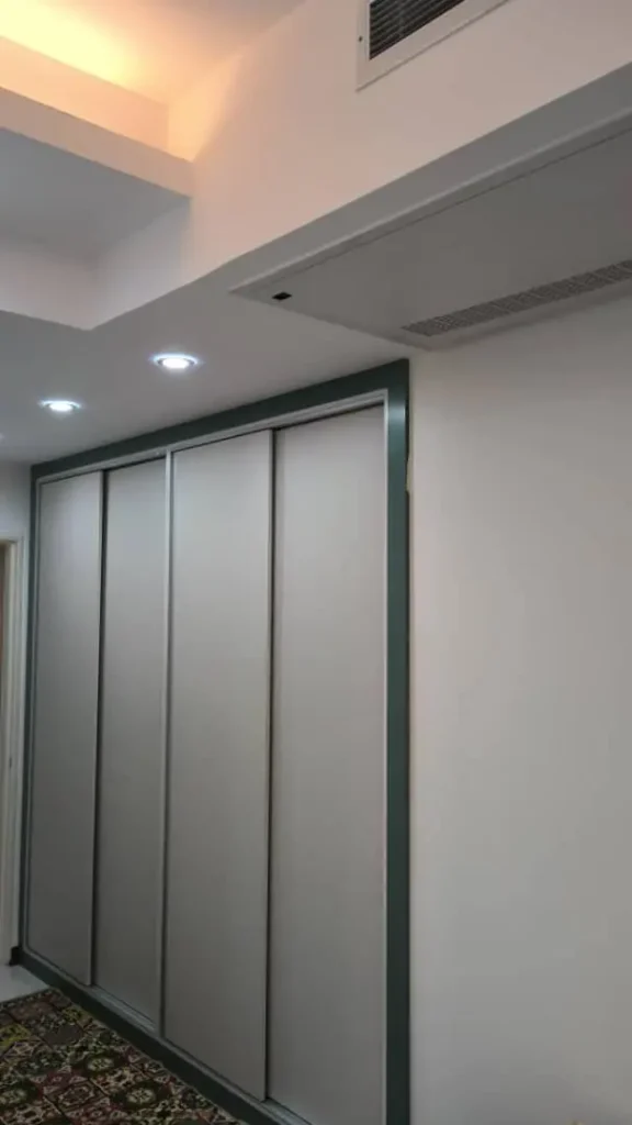 نمونه کار کابینت ،درب ریلی، درب چوبی روکش بلوط