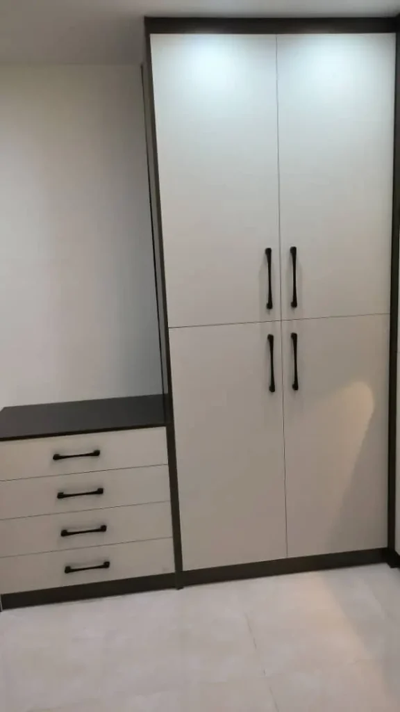 نمونه کار کابینت ،درب ریلی، درب چوبی روکش بلوط