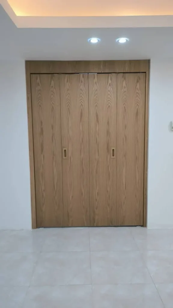 نمونه کار کابینت ،درب ریلی، درب چوبی روکش بلوط