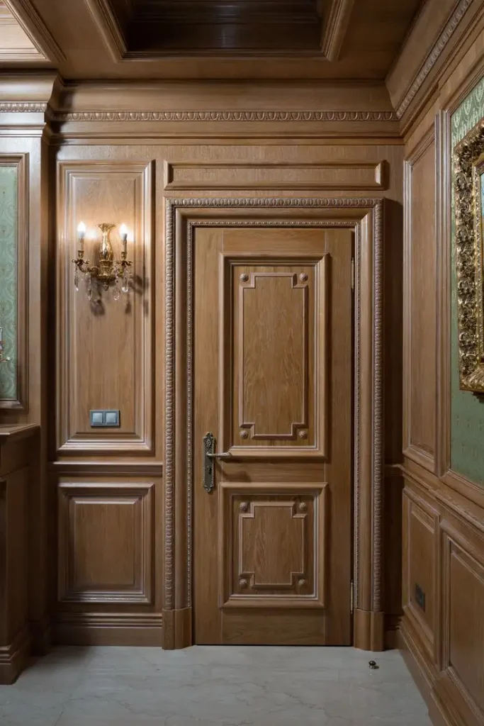 درب تمام چوب لابی و ورودی