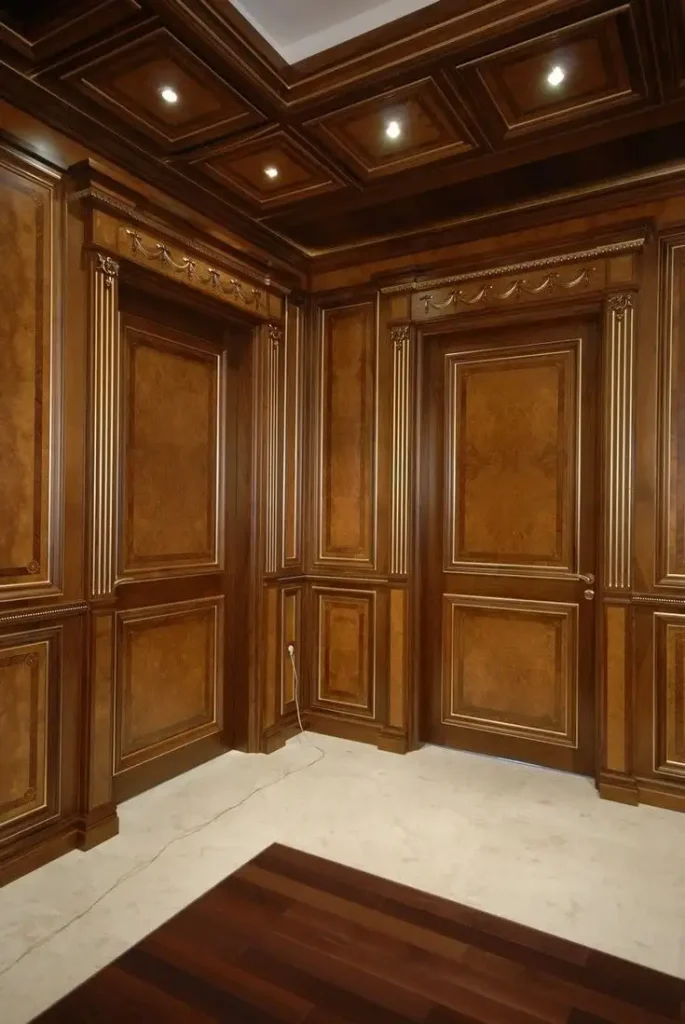 درب تمام چوب لابی و ورودی