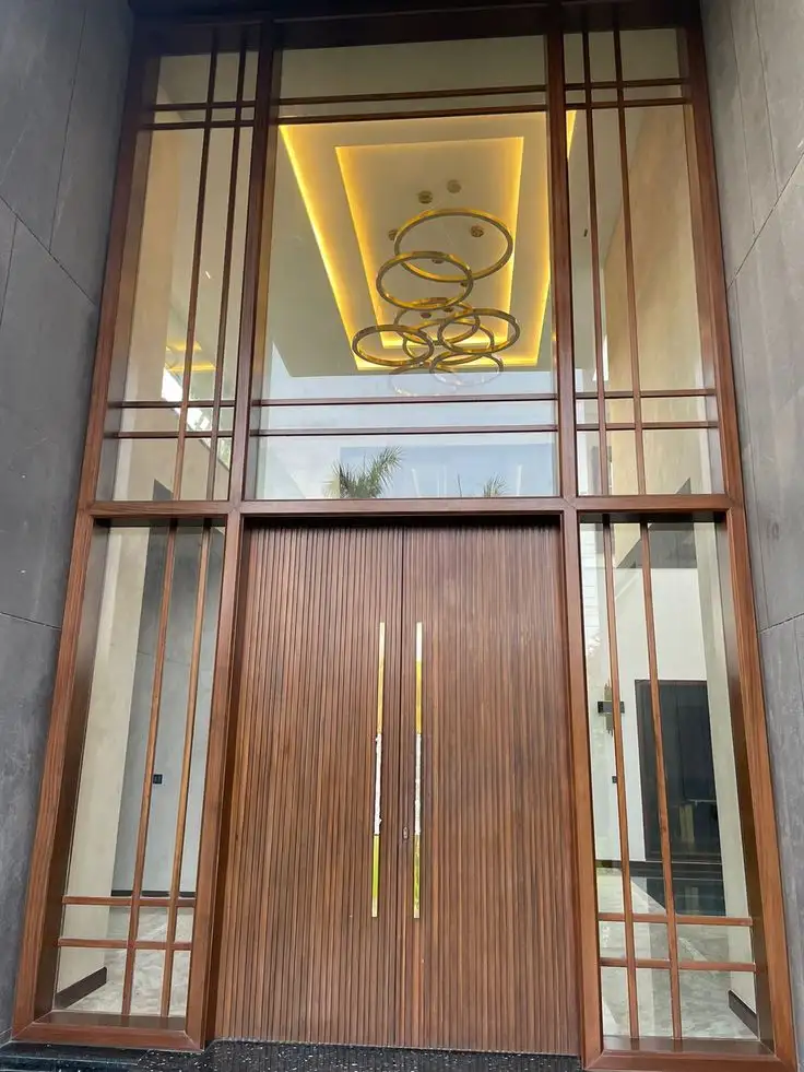 ساخت درب پیوت ترکیبی (فلز و چوب)