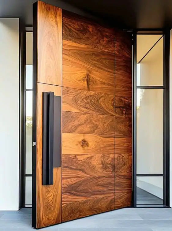 ساخت درب پیوت ترکیبی (فلز و چوب)