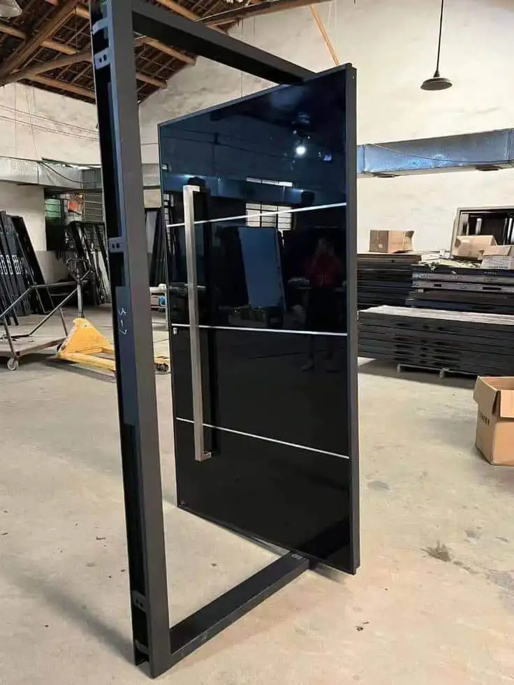 ساخت درب پیوت ترکیبی (فلز و چوب)