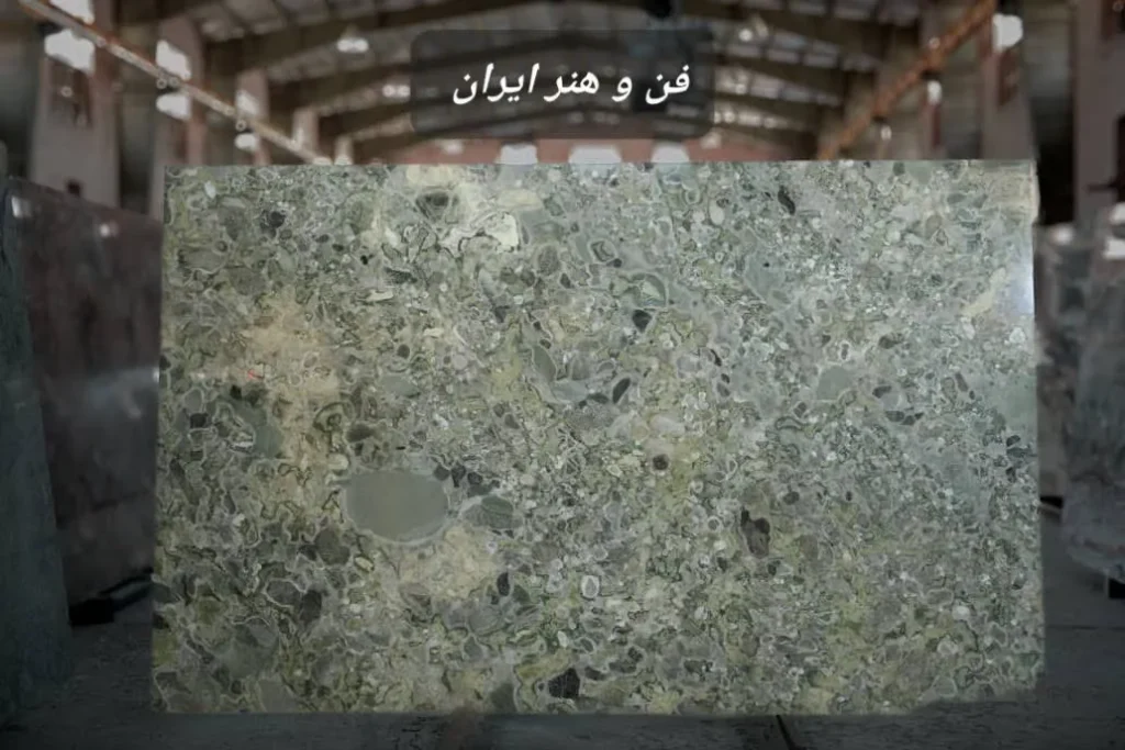 اسلب مرمر طوسی روشن گرانبها با طرح طبیعی