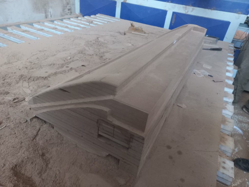 قطعه چوبی ساخته شده با دستگاه CNC