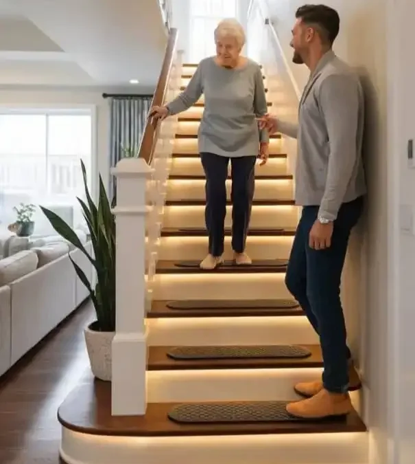 طراحی و ساخت نرده چوبی و فلزی پله و هندریل دیواری برای سالمندان توسط فن و هنر