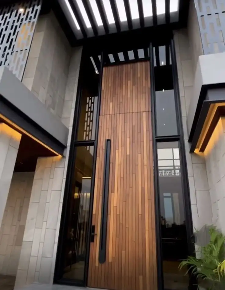 ساخت درب پیوت ترکیبی (فلز و چوب)