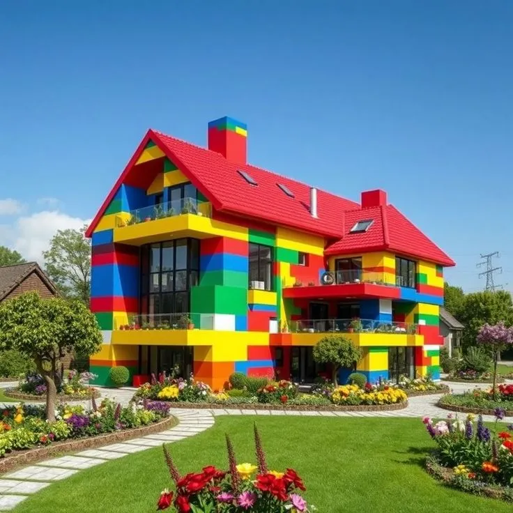 طراحی و ساخت احجام سه بعدی در دیزاین نمای مهد کودک و دبستان