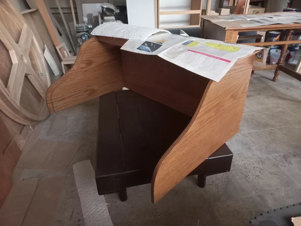 رنگ کاری میز بلوط ، رنگ بلوطی