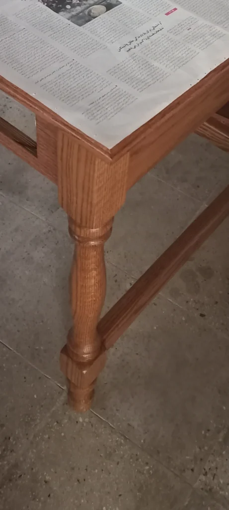 رنگ کاری میز بلوط ، رنگ بلوطی